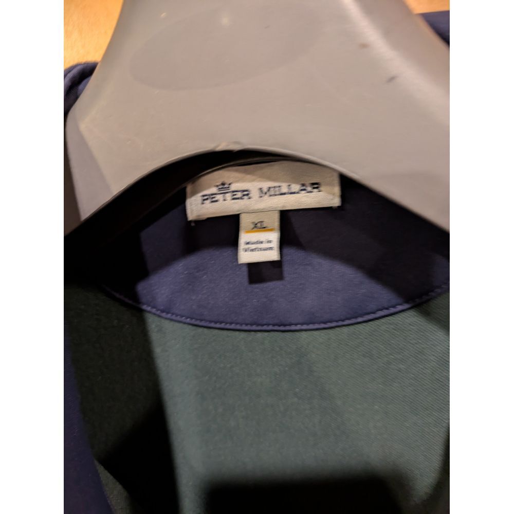 PETER MILLAR GOLF L/S Shield Rain Shell 1/4 Zip Pullover Jacket XL Monogram Sl - Picture 3 of 4